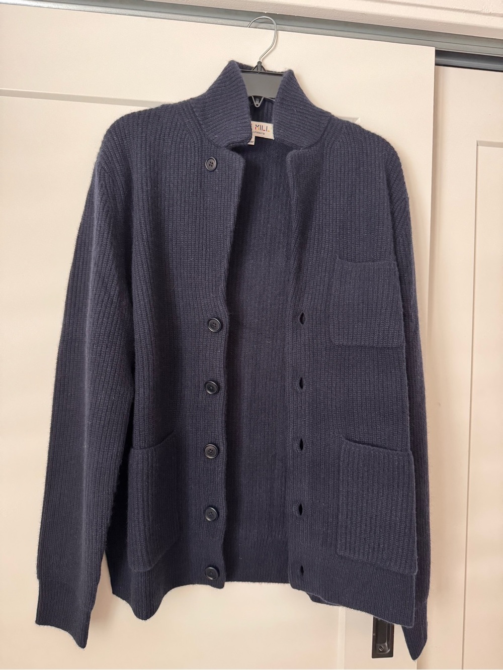 Alex Mill Men’s Navy Button-Front Ribbed Cardigan Size M